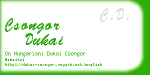 csongor dukai business card